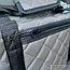 Дорожная сумка для путешествия / экокожа (50х23х23см ) Плечевой ремень Черная с белой ниткой, фото 4