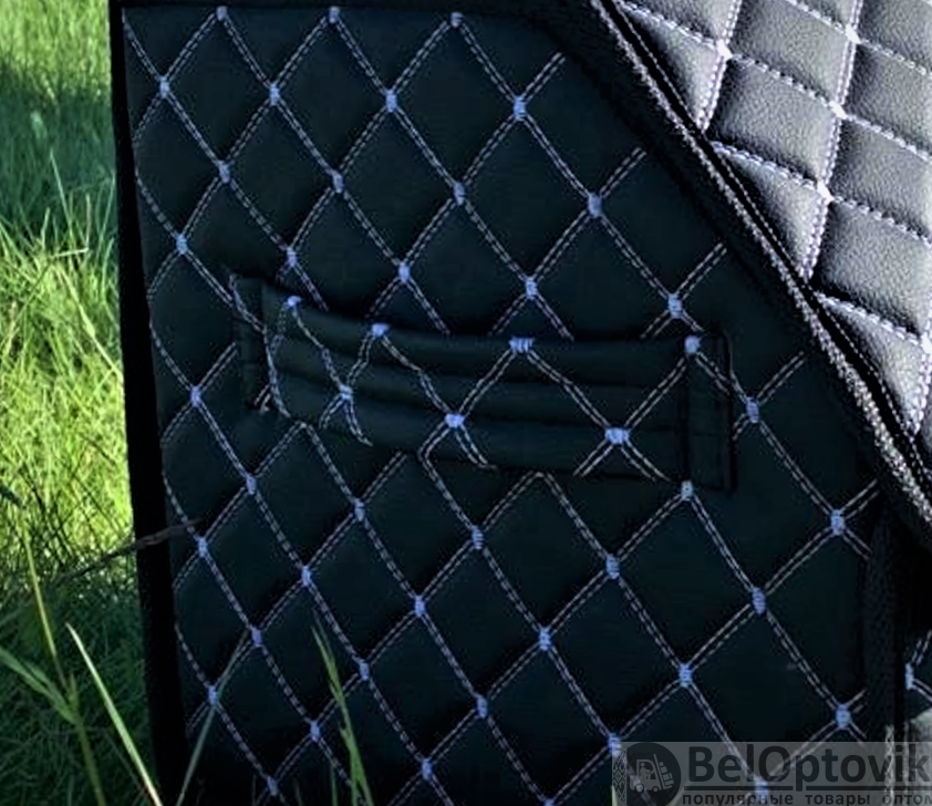 Органайзер Кофр в багажник Premium CARBOX Усиленные стенки (размер 50х30см) Узор двойной квадрат - фото 3 - id-p180989690