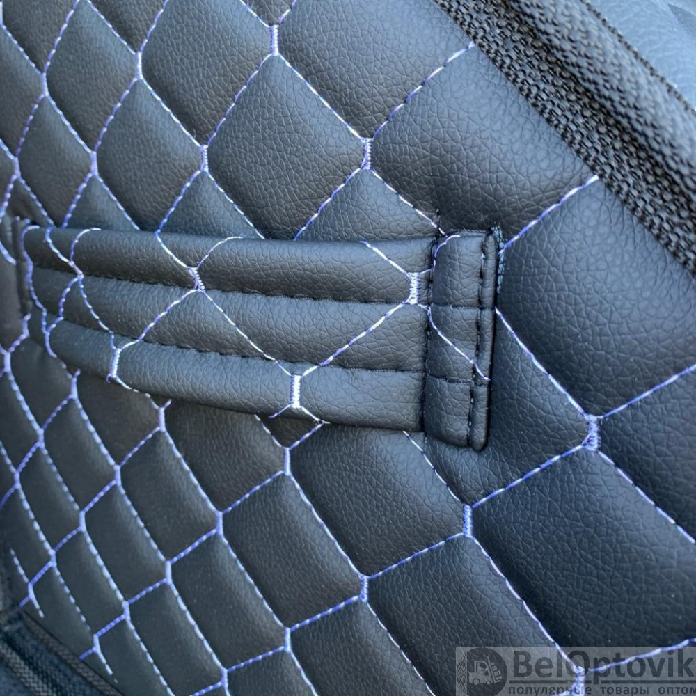 Автомобильный органайзер Кофр в багажник Premium CARBOX Усиленные стенки (размер 30х30см) Черный с синей - фото 2 - id-p180989692