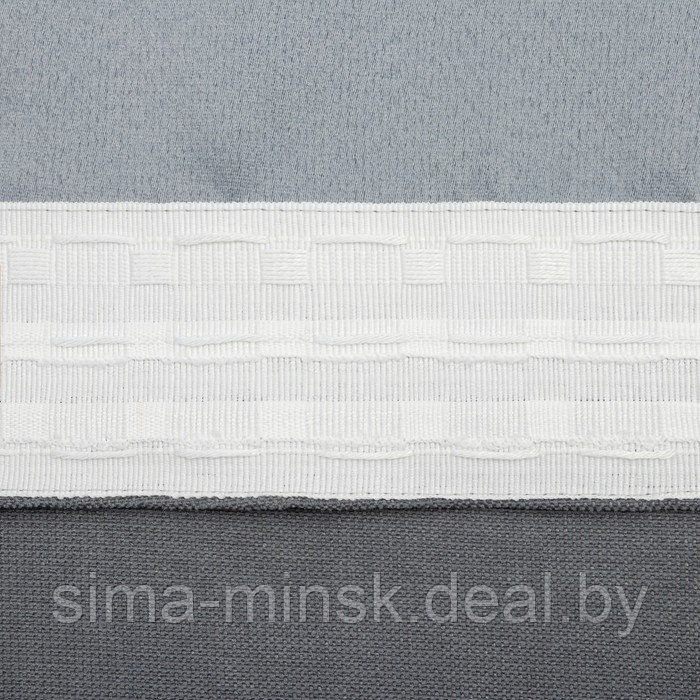 Штора портьерная Этель «Структурная», цвет серый, на шторной ленте, 130х300 см, 100% п/э - фото 3 - id-p180994043