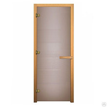 Дверь для бани стеклянная матовая сатин, 3 петли, 8мм  1900х700 мм