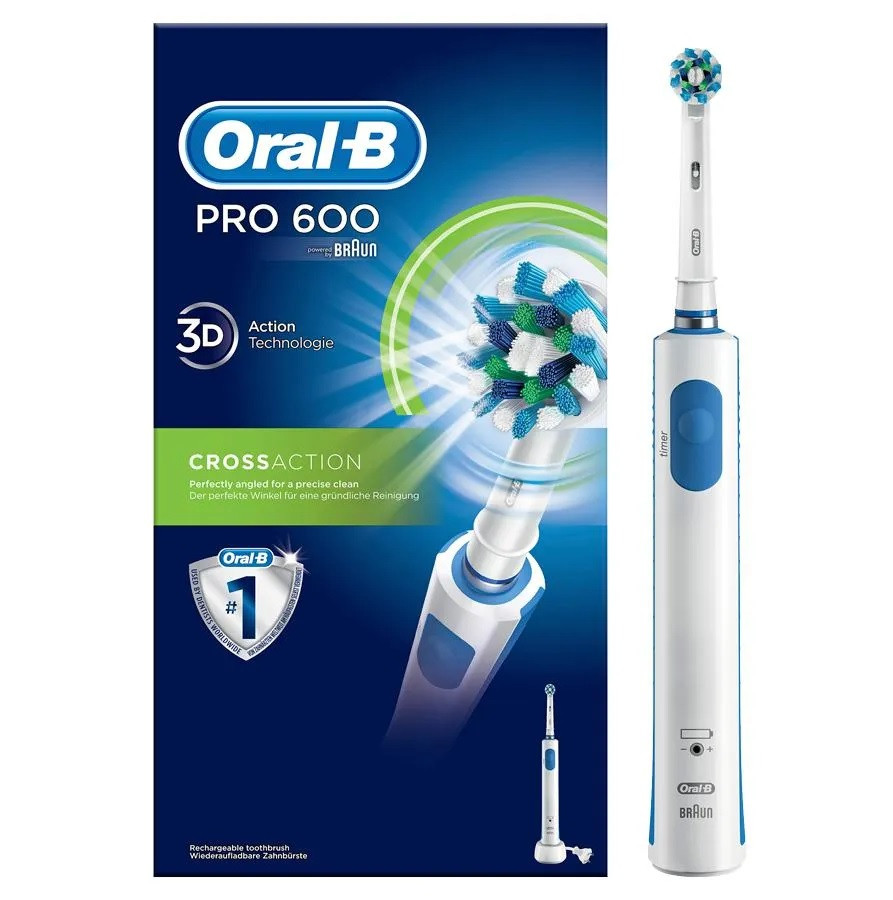Электрическая зубная щетка Braun Oral-B Pro 600 Cross Action D16.513 - фото 1 - id-p106257361