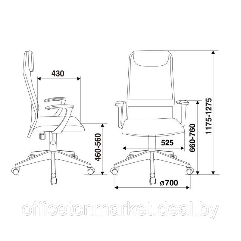 Кресло для руководителя "Бюрократ KB-8/DG", ткань, черный - фото 5 - id-p137125537
