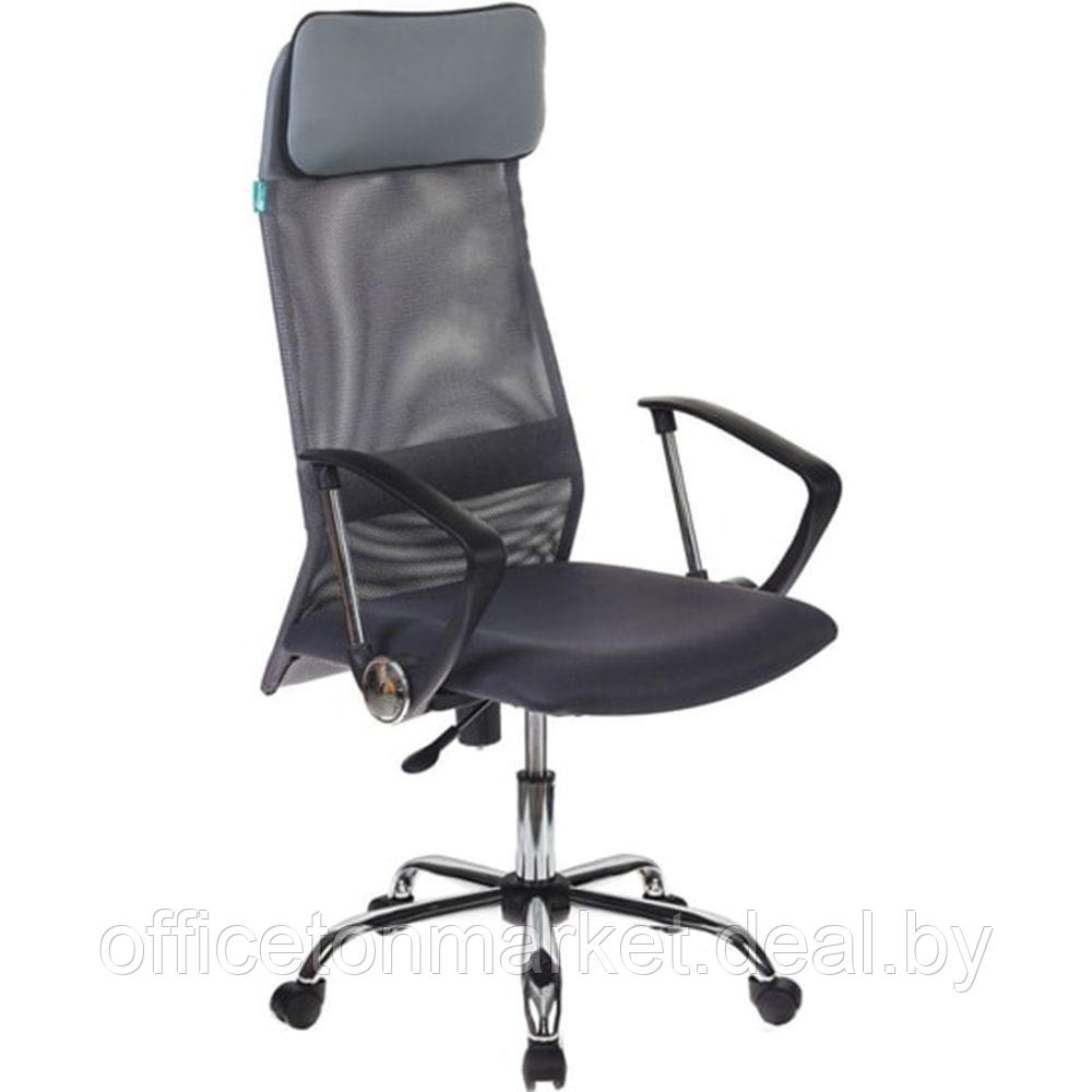 Кресло для руководителя "Бюрократ KB-6SL", сетчатая ткань, хром, серый - фото 1 - id-p137125566