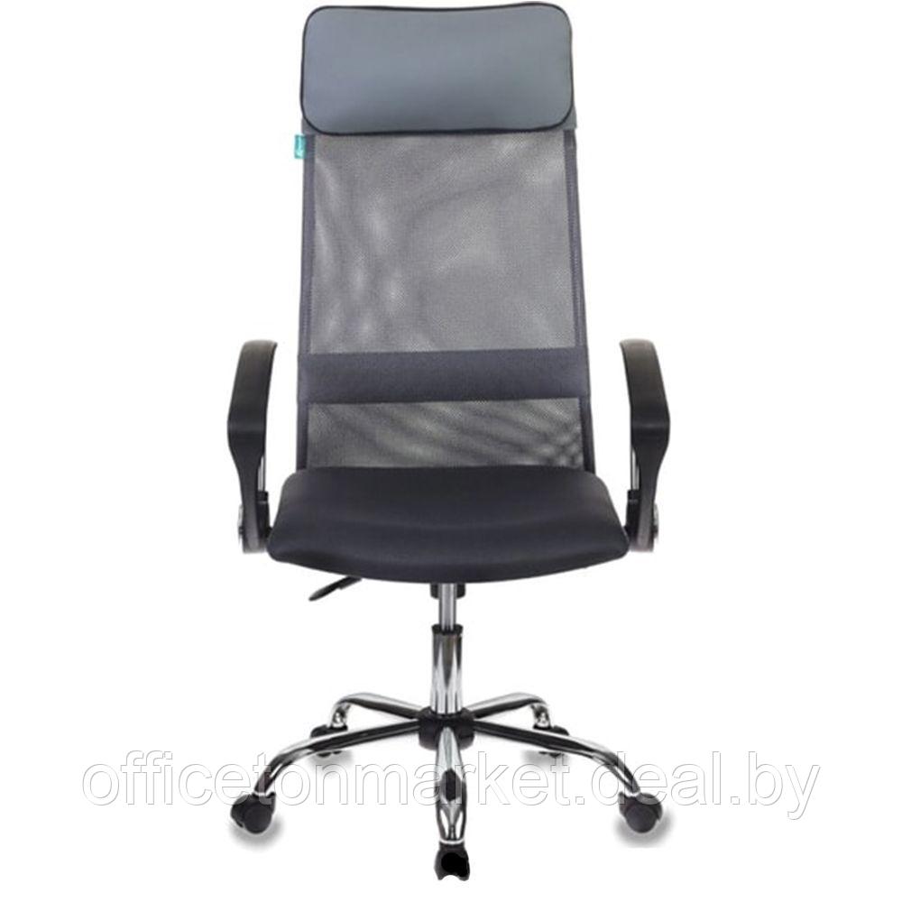Кресло для руководителя "Бюрократ KB-6SL", сетчатая ткань, хром, серый - фото 3 - id-p137125566
