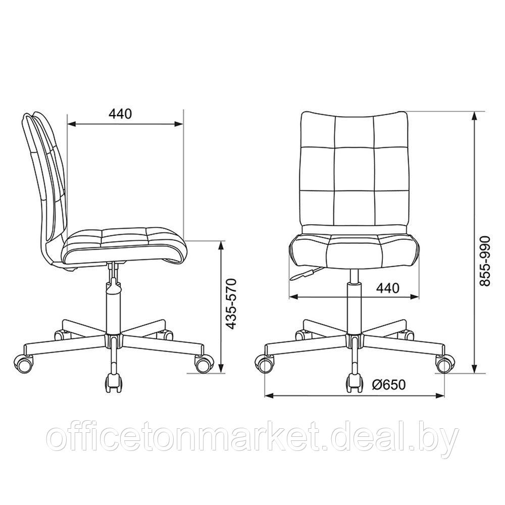 Кресло для персонала "Бюрократ СH-330M/LT", ткань, металл, темно-коричневый - фото 5 - id-p164929595