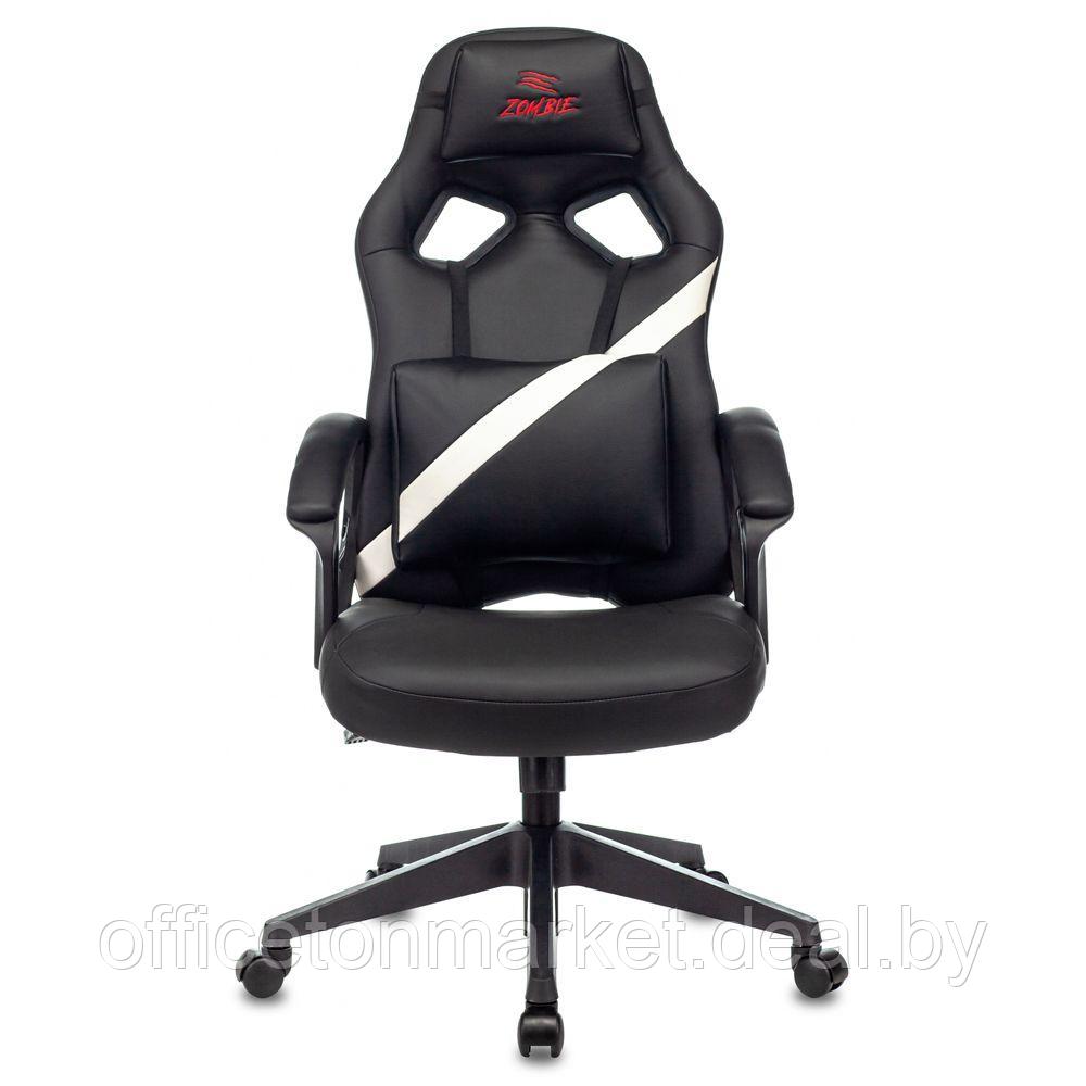 Кресло игровое "Zombie DRIVER", экокожа, пластик, черный, белый - фото 2 - id-p178284887