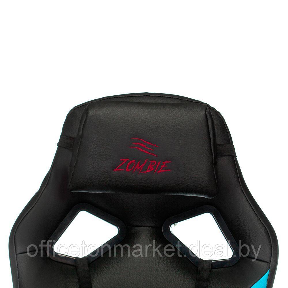 Кресло игровое "Zombie DRIVER", экокожа, пластик, черный, голубой - фото 6 - id-p178284888