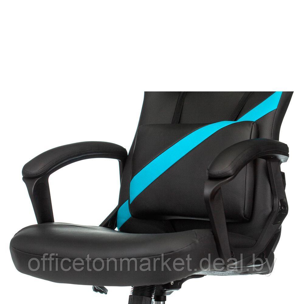 Кресло игровое "Zombie DRIVER", экокожа, пластик, черный, голубой - фото 8 - id-p178284888