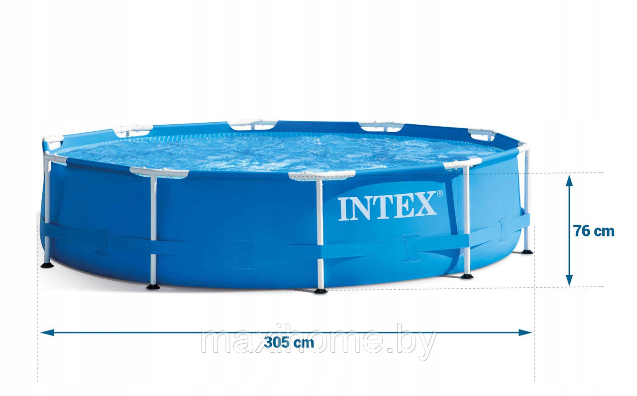 Каркасный бассейн Intex Metal Frame 28202 305х76см + фильтр-насос 1250 л.ч. - фото 3 - id-p101590024