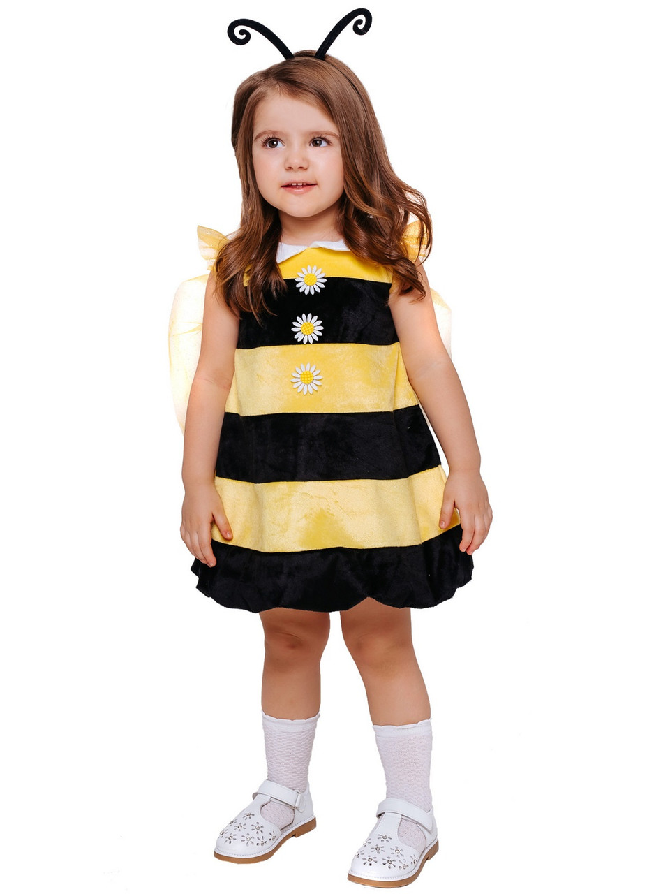 Детский карнавальный костюм "Пчелка Жужа" Пуговка для девочек, фото 1