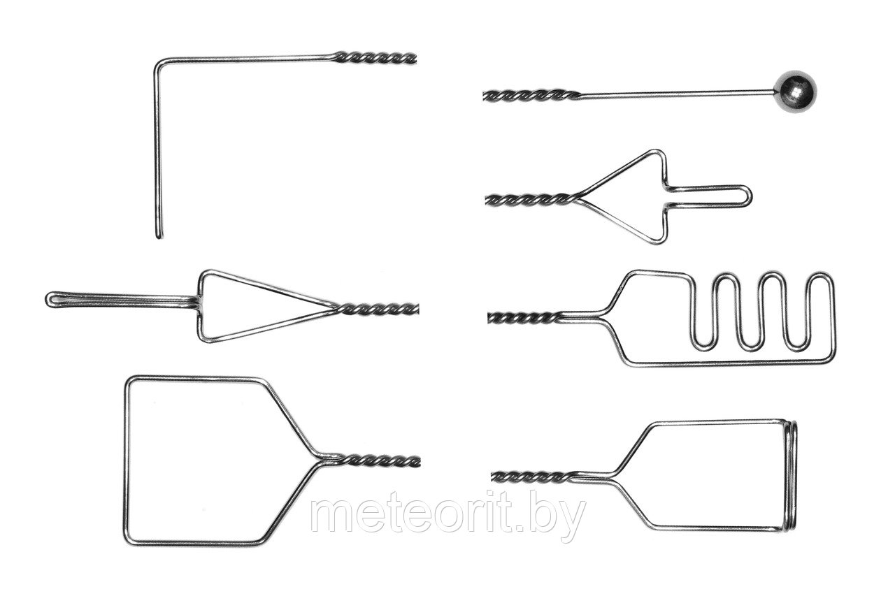 Набор из 7 зондов постановочных по Рау с шариком на витой ручке