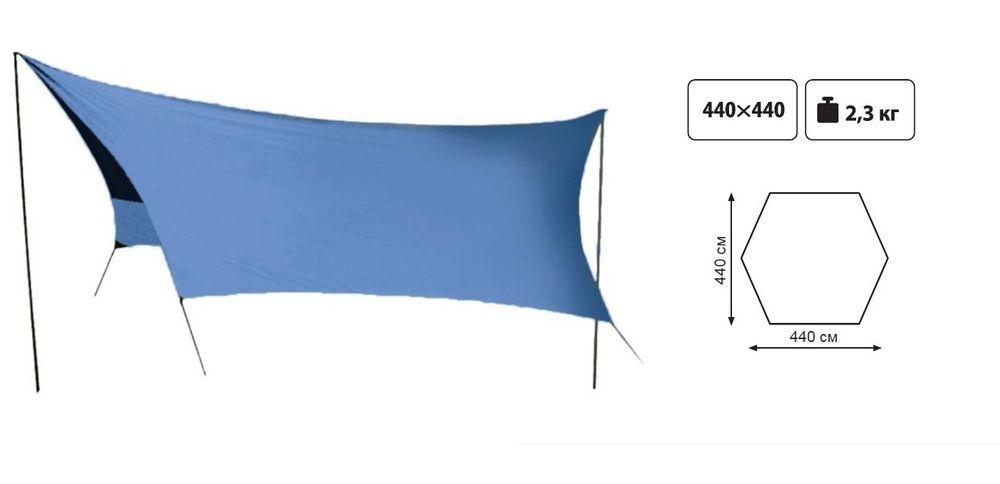 Тент со стойками Tramp Lite Tent Blue (440х440) арт.TLT-036