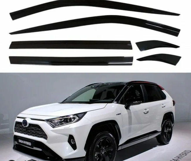 Дефлекторы боковых окон для Toyota RAV4 (2019+) 6 штук