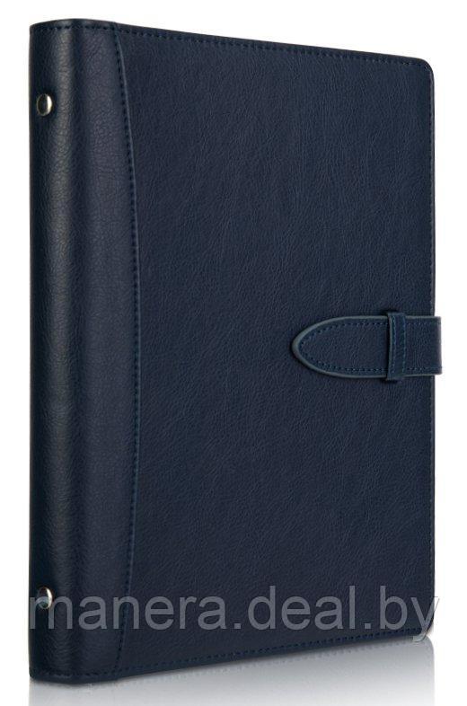 Ежедневник  недатированный 100 л., 210х145 мм, с хлястиком, синий