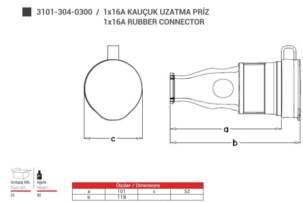 Розетка черная переносная с защитной крышкой IP44 1x16A - фото 2 - id-p181009447