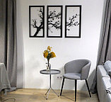 Декоративное панно на стену САКУРА 1.5х36х74см, цвет: черный металлик, фото 2