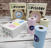 Термобумага цветная для принтера PeriPage mini A6, 3 шт.
