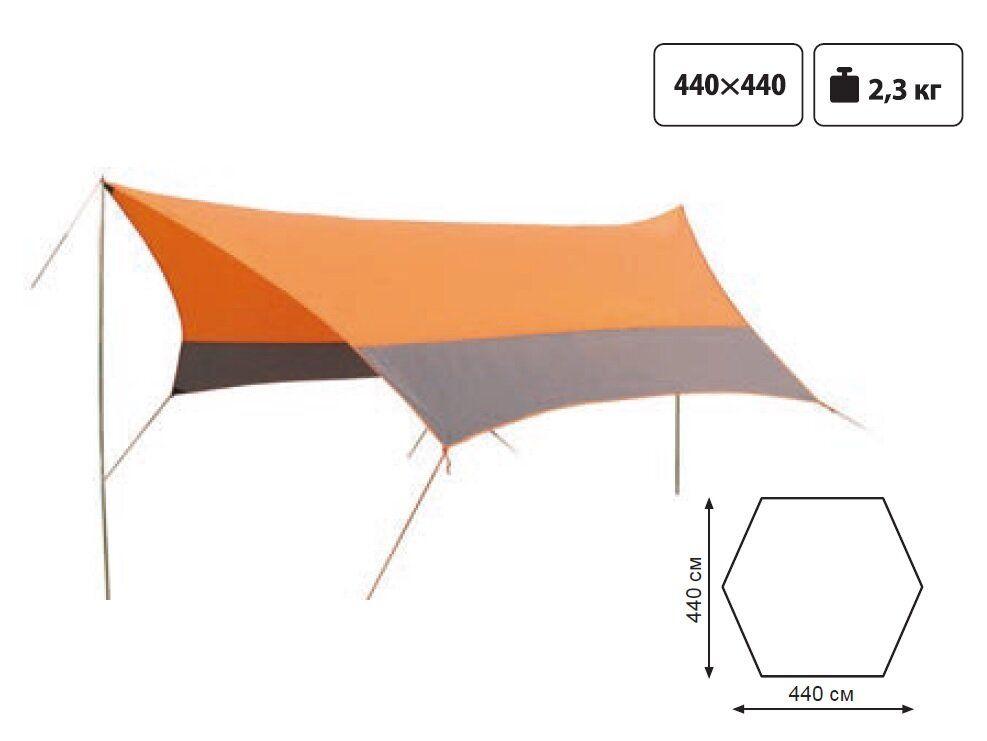 Тент со стойками Tramp Lite Tent Orange (440х440) арт. TLT-011