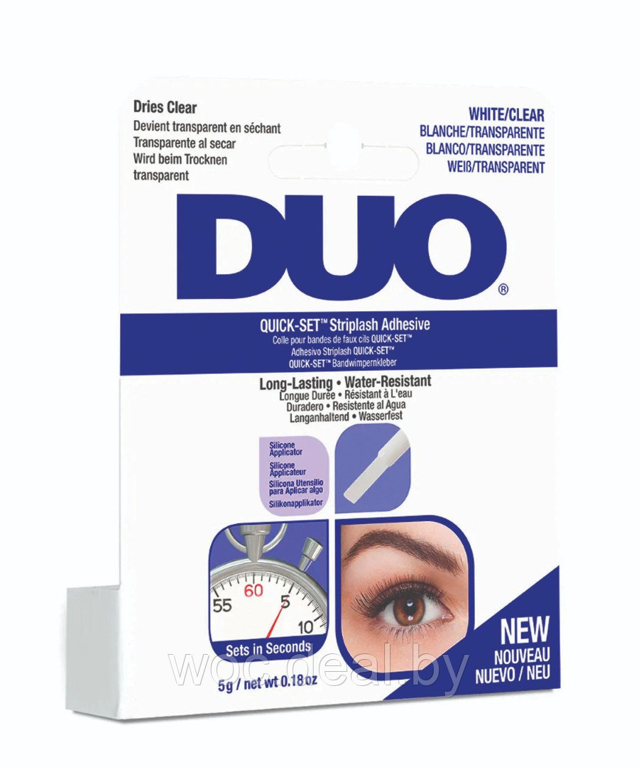 DUO Клей для накладных ресниц быстрой фиксации Quick-Set Striplash Adhesive Dries Clear, 5 г - фото 1 - id-p181079070