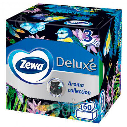 Салфетки косметические Zewa Deluxe 60 шт/упак