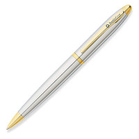 Ручка шариковая автоматическая "Lexington Medalist", 0.7 мм, серебристый, золотистый, стерж. черный