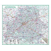 Карта настенная "Автодороги" РБ, 140x115 см