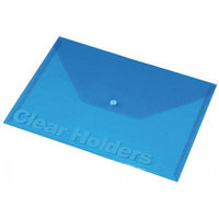 Папка-конверт на кнопке "Panta Plast", А4, голубой