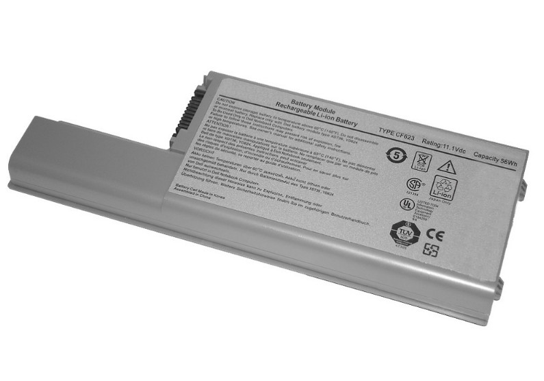 Аккумулятор (батарея) для ноутбука Dell Latitude D820 (CF623) 11.1V  5200mAh