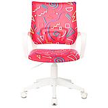 Кресло детское Бюрократ KD-W4, ткань, пластик, малиновый, фото 2