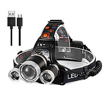 Налобный фонарь аккумуляторный High Power Headlamp CREE T6, фото 3