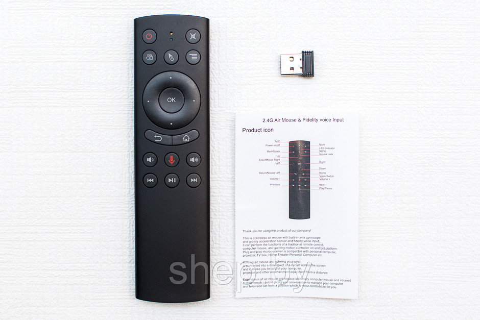 Аэромышь Huayu ClickPDU G20S Air Mouse с гироскопом и голосовым управлением для Android TV Box, PC - фото 4 - id-p181088979