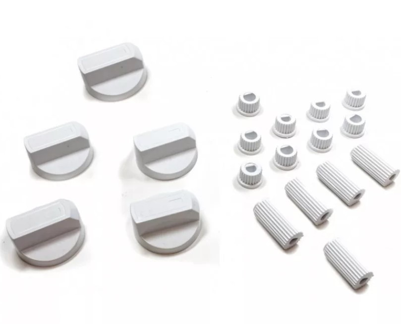Комплект ручек (белые) для плиты, духовки универсальные 6x8 mm, d=39mm