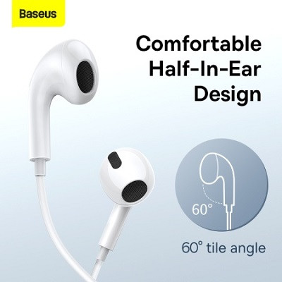 Наушники проводные Baseus Encok 3.5mm Lateral in-Ear Wired Earphone H17 (NGCR020002) - фото 8 - id-p181090817