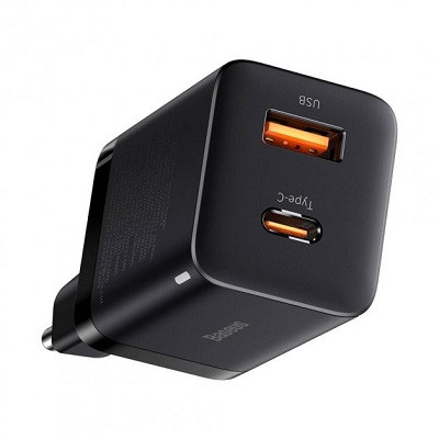 Сетевое зарядное устройство Baseus Super Si Pro Quick Charger C+U 30W EU (CCSUPP-E01) черное - фото 5 - id-p181090819