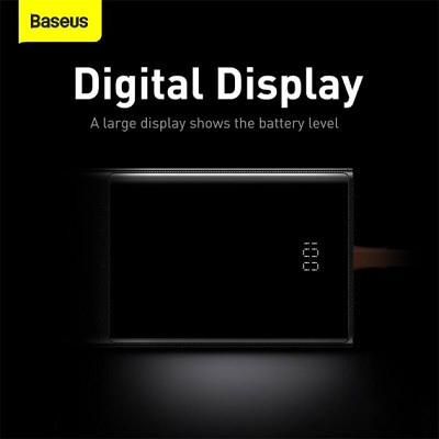 Портативный аккумулятор BASEUS Elf Digital Display Fast Charging 20000mAh 2USB/1Type-C+Type-C Cable, 5A/65W - фото 7 - id-p181090823