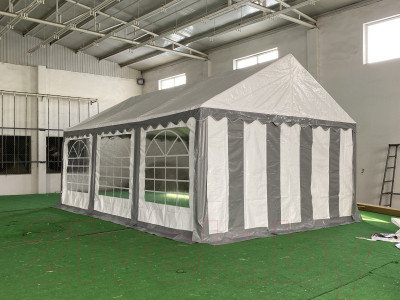Торговая палатка  4x10 (белый/серый)