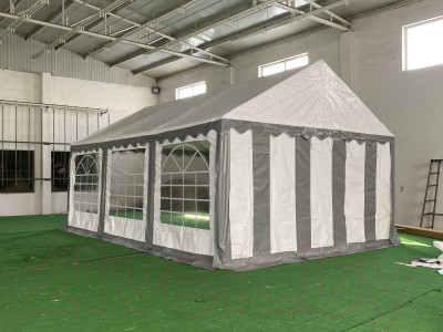 Торговая палатка 4x10 (белый/серый) - фото 1 - id-p161288153