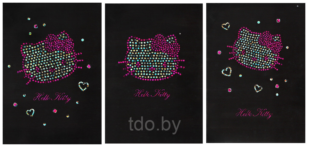 Тетрадь 96л. клетка A4 Hello kitty black