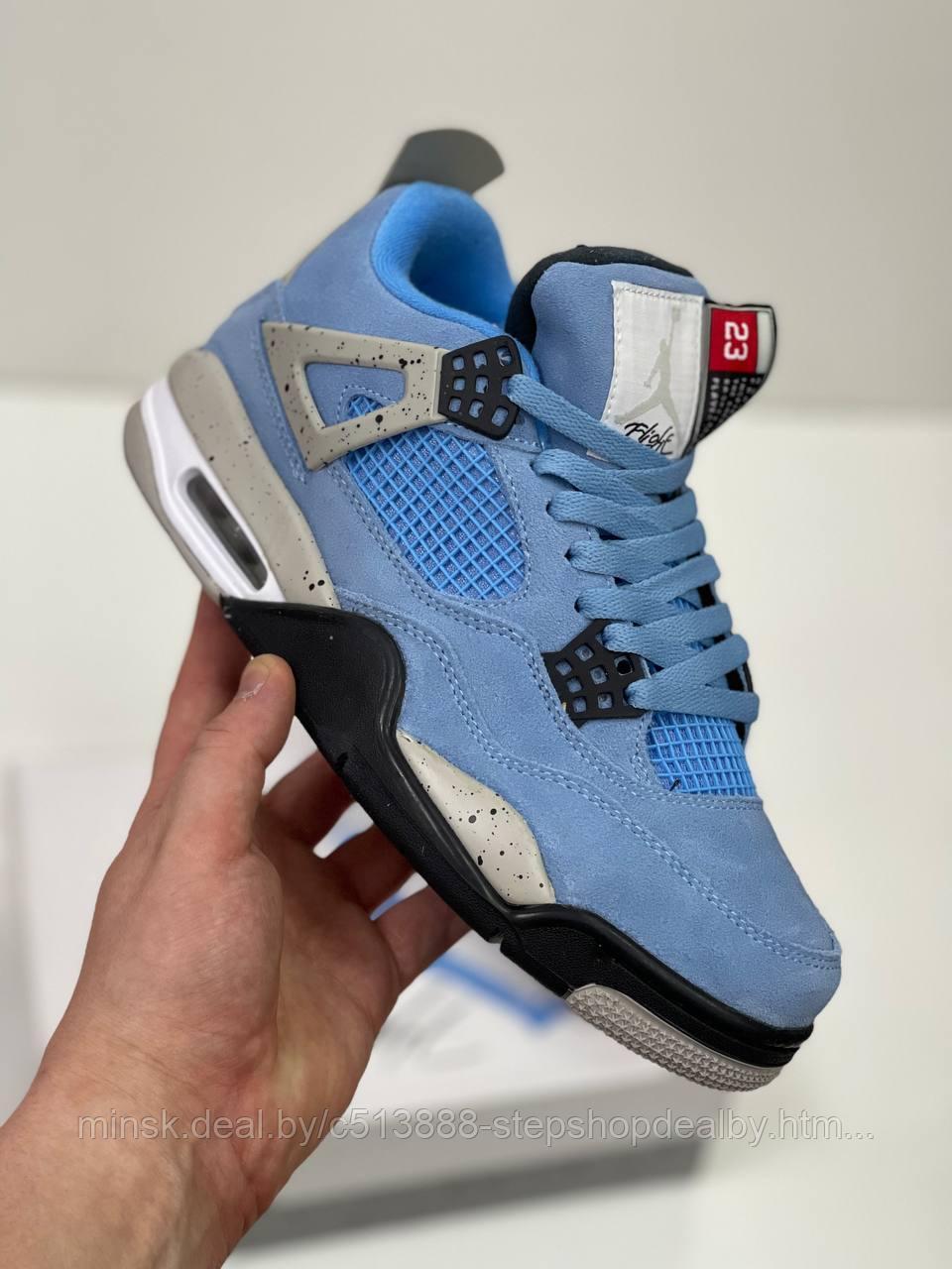 Кроссовки Nike Air Jordan 4 Retro 'University Blue - фото 3 - id-p181100944