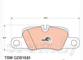 Тормозные колодки Porsche Panamera - gdb1849 trw - фото 1 - id-p181101717