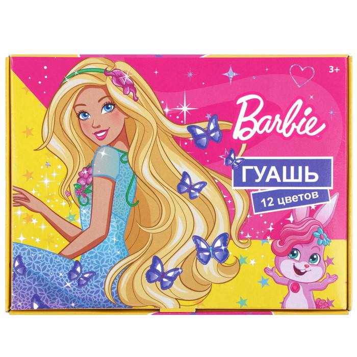 Гуашь 12цв. "Barbie" 20мл - фото 1 - id-p181108084