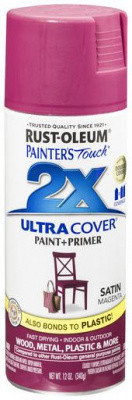 Краска универсальная на алкидной основе Painter*s Touch 2X Ultra Cover цвет Фуксия, полуматовый - фото 1 - id-p181134709