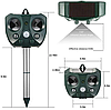 Ультразвуковой отпугиватель животных и птиц Solar Powered Animal / Bird Repeller на солнечных батареях, фото 6