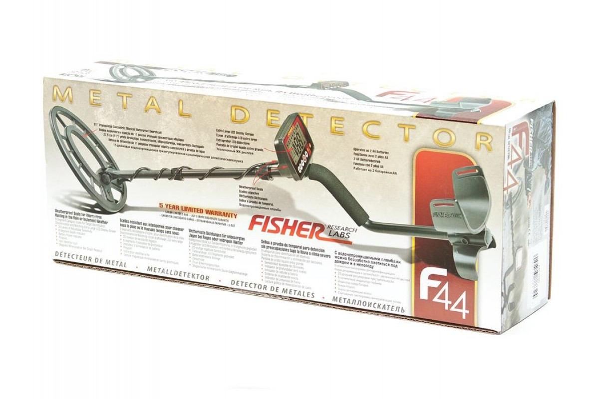 Металлоискатель Fisher F44 Bundle с катушкой 7x11" DD - фото 9 - id-p181135808