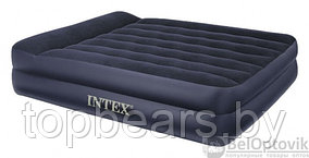 Надувная кровать Pillow Rest Raised Bed 152х203х42см с подголовником, встроенный насос 220V