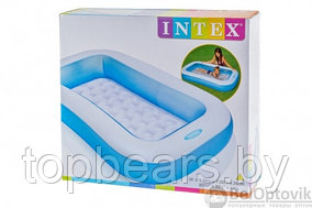 Надувной детский бассейн Rectangular Baby Pool 166х100х28см Intex