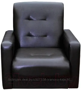 Кресло мягкое Экомебель Аккорд экокожа (темно-коричневый)