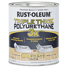 Лак полиуретановый водный для внутренних работ RUST-OLEUM® Triple Thick Polyurethane 3X - фото 1 - id-p181141194