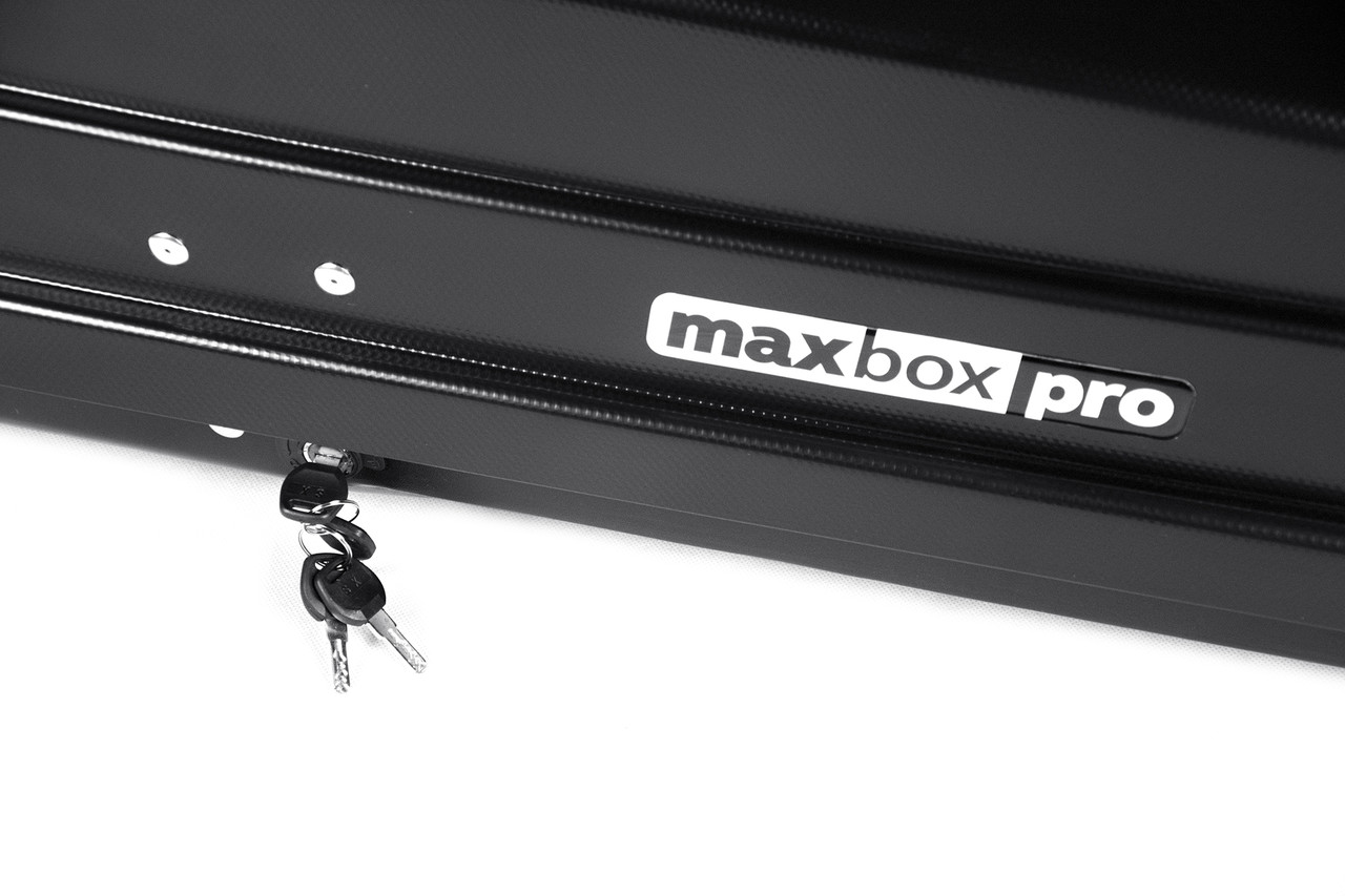 Автобокс MaxBox PRO 520л (большой) 196*80*43 (цвет Черный карбон) - фото 6 - id-p180981777